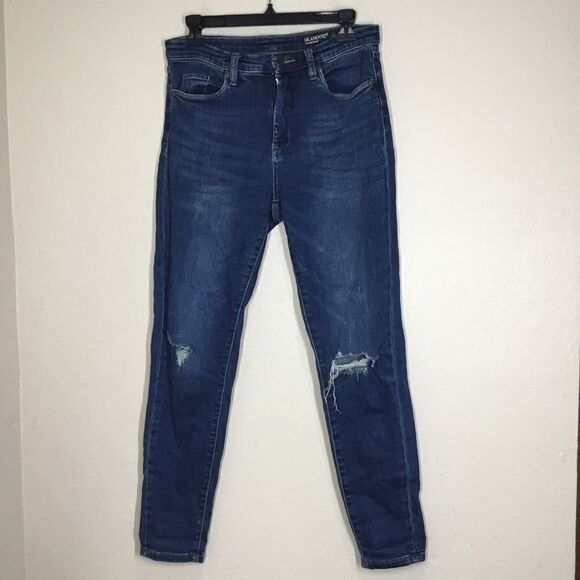 BlankNYC Ripped Mid Rise Skinny Ankle Jeans (E12) - Picture 1 of 5